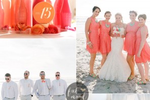 Inspirational beach wedding ideas { Shades of Coral + Turquoise } fabmood.com