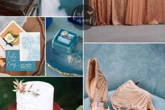 #Teal and #Copper Wedding Palette + Copper Bridesmaids Dresses | Fab Mood
