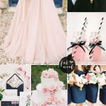 Blush pink and navy blue wedding colour schemes