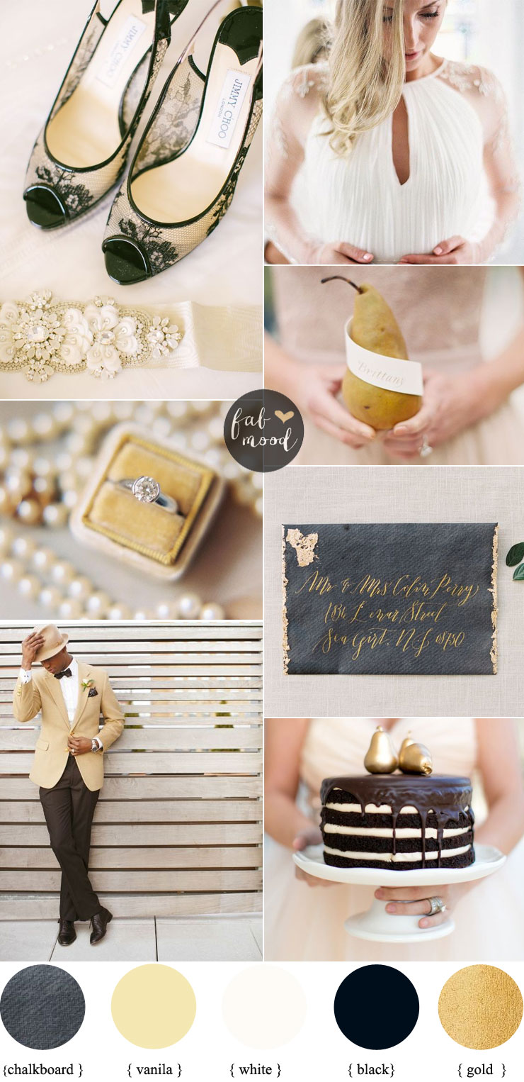 A Chic and Modern Wedding: Black and Gold | fabmood.com