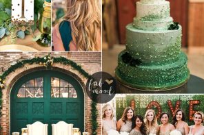 Emerald and Gold Wedding Colour for Vintage Wedding Theme