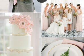 Gray and pink wedding colors { Blush + linen + gold } fabmood.com