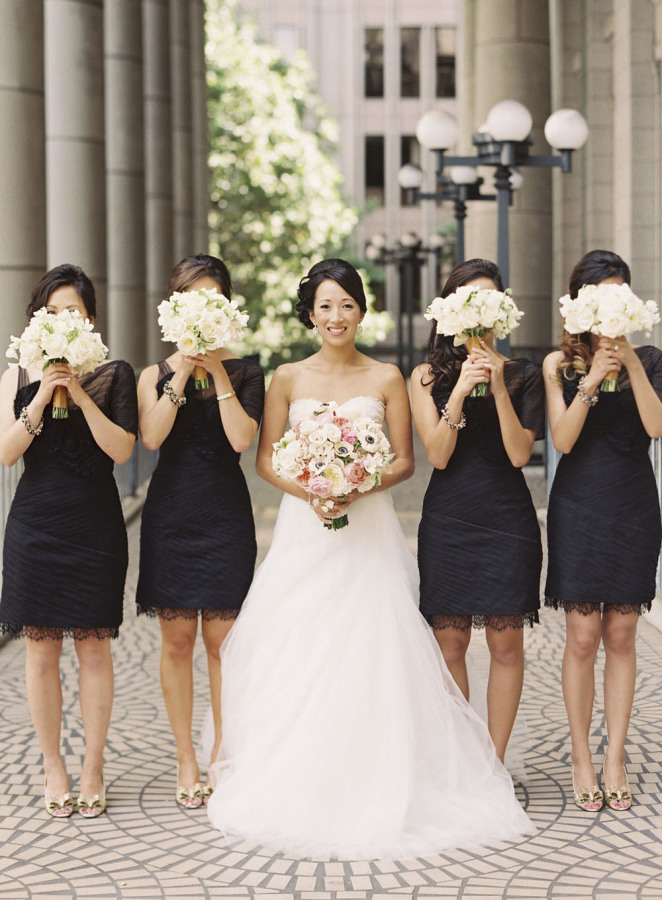 black bridesmaid dresses