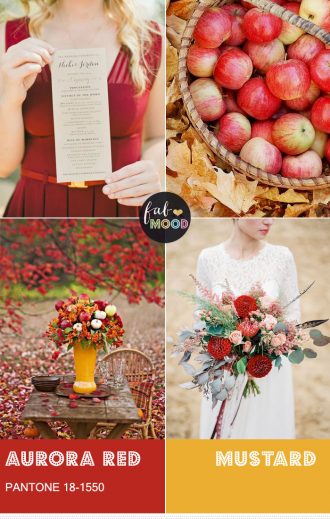 Pantone Aurora Red combined with mustard { Pantone Color Fall 2016 } fabmood.com
