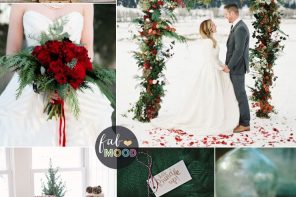 A Christmas Themed Wedding with the lush colours of deep green pine and pops of cranberry red | Fab Mood #wedding #winterwedding