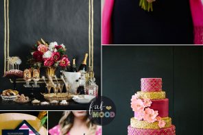 Black and hot pink wedding colour theme { bright pink + persian rose + gold } Fab Mood
