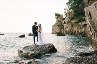 Breathtakingly Romantic + Beautiful Positano Elopement and Her Alfred Angelo Wedding Dress | Rochelle Cheever Photography | Fab Mood