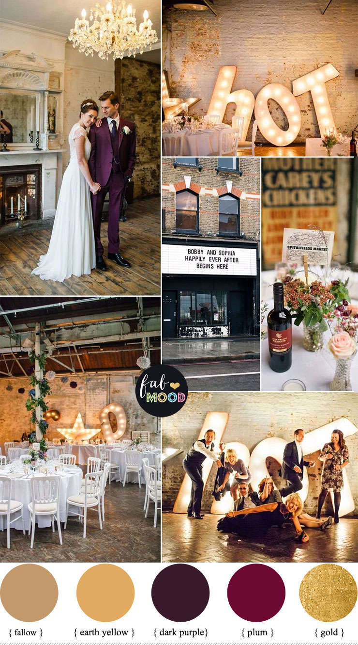 1920s Wedding Theme { Gold and Plum wedding colours } fabmood.com #wedding #1920s #weddingtheme #weddingcolor #vintagewedding #plum #plumwedding #engaged #bride