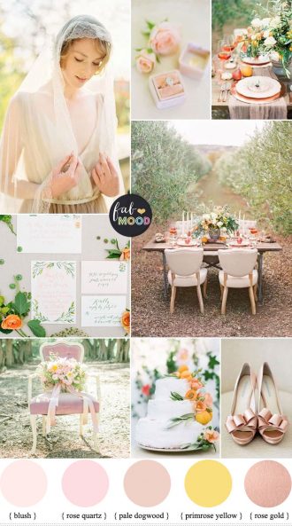 Spring Pastel Colours For An English Garden Tea Party { Pale Dogwood + Primrose Yellow + Rose Gold } fabmood.com #weddingcolour #springwedding #pastelwedding #pastel