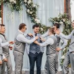 Groomsmen are in blue-gray tones | fabmood.com #groomsmen