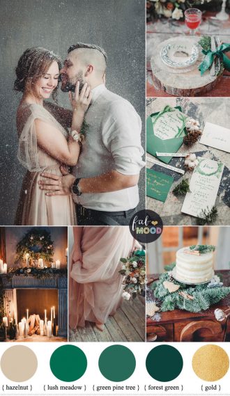 Emerald green a perfect choice for your cozy winter wedding colour palette | fabmood.com #winterwedding #emerald #natural #winterwedding