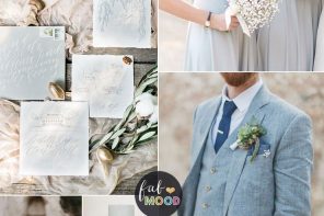 Light Blue Grey Wedding colours | fabmood.com #weddingcolor #weddingtheme #bluegrey #weddinginspiration