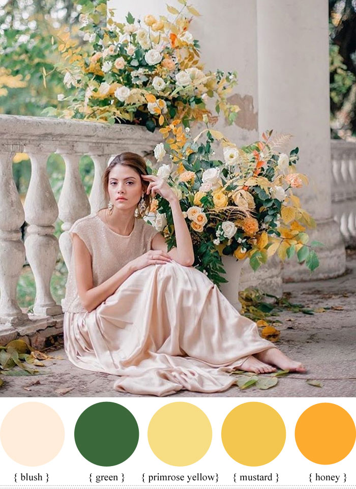 Blush + green + yellow summer wedding colour ideas | fabmood.com #weddingcolour #weddingcolor #summer 