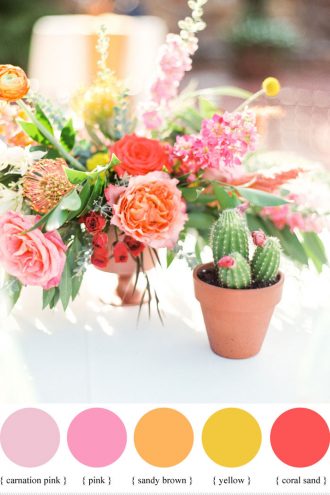Bright and colourful summer wedding colour ideas | fabmood.com #weddingcolor #summerwedding #summer #pink #brightpink #centerpieces