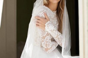 Long sleeve lace wedding dress,winter wedding dress,long sleeve wedding dress for winter wedding