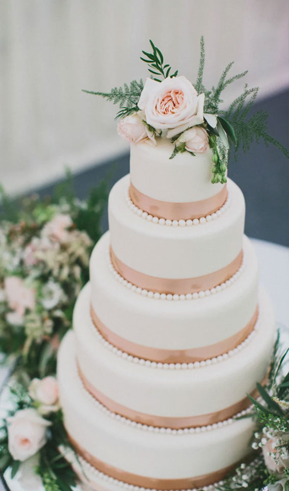 rose gold wedding cake, wedding cake