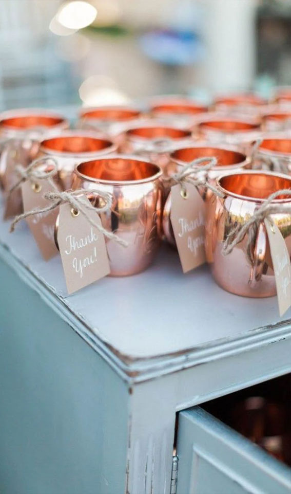 copper wedding favor