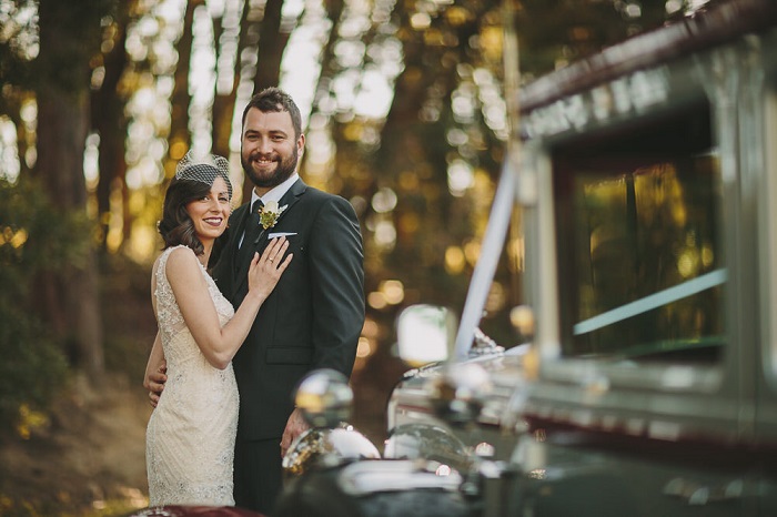 Rustic and Relaxed Wedding + Champagne wedding gown by Sottero and Midgley