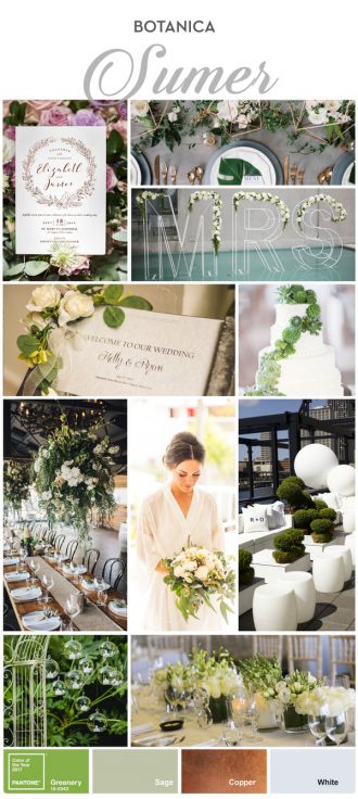 Blooming and Beautiful Summertime Celebration, Greenery and Ivory wedding colors
