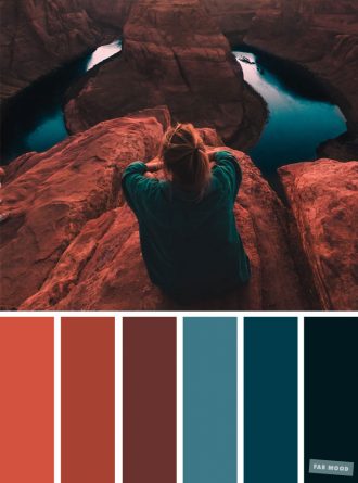 Emerald Teal and Terracotta Color Scheme : Color inspiration #colorpalette #pantone #fabmood #color
