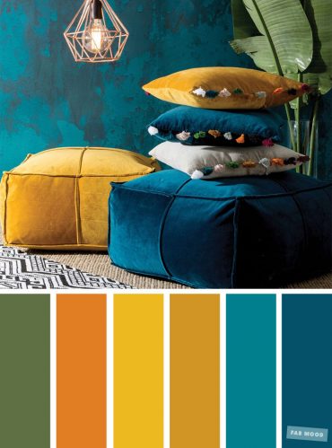 Color inspiration : Copper Green Mustard + Peacock & Teal , color palette ,color scheme ,color combination