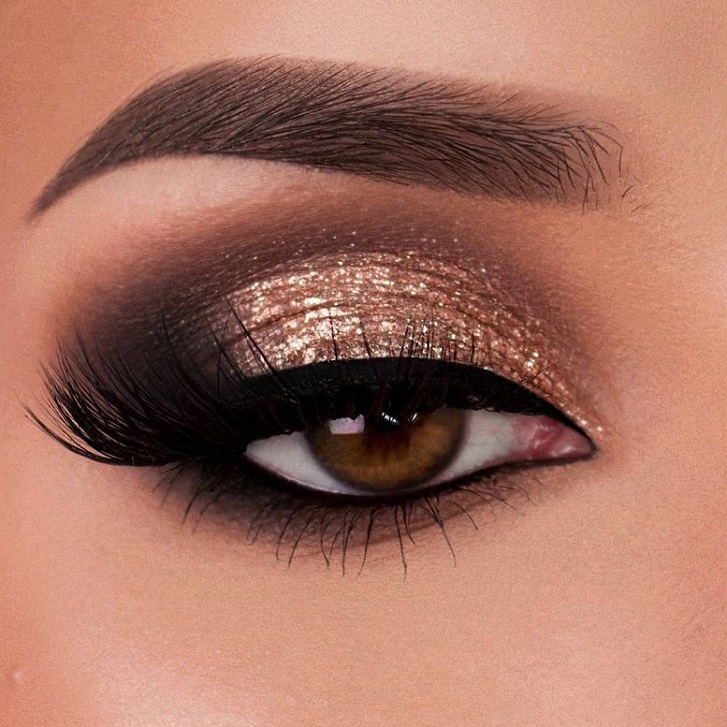 Soft glam gold eye makeup #eyemakeup #makeup #glammakeup #eyemakeup