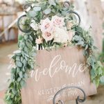 Welcome wooden sign -garden wedding - Spring wedding , blush wedding color #color #blush wedding theme, blush wedding colour ideas #weddingideas