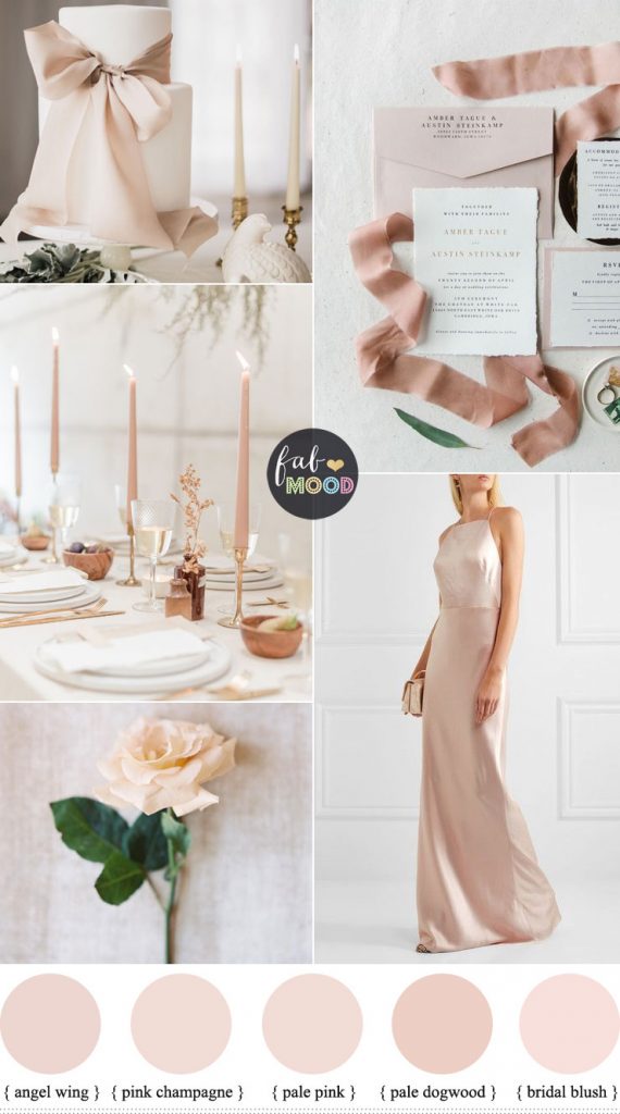 Neutral wedding color for a minimalist wedding theme - wedding color ideas , blush hues , neutral wedding ideas