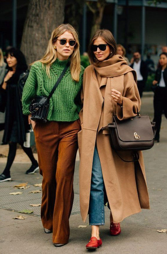 Brown + green , camel + blue denim - Autumn Wardrobe #autumn #fall autumn wardrobe , fall outfits ,autumn outfits