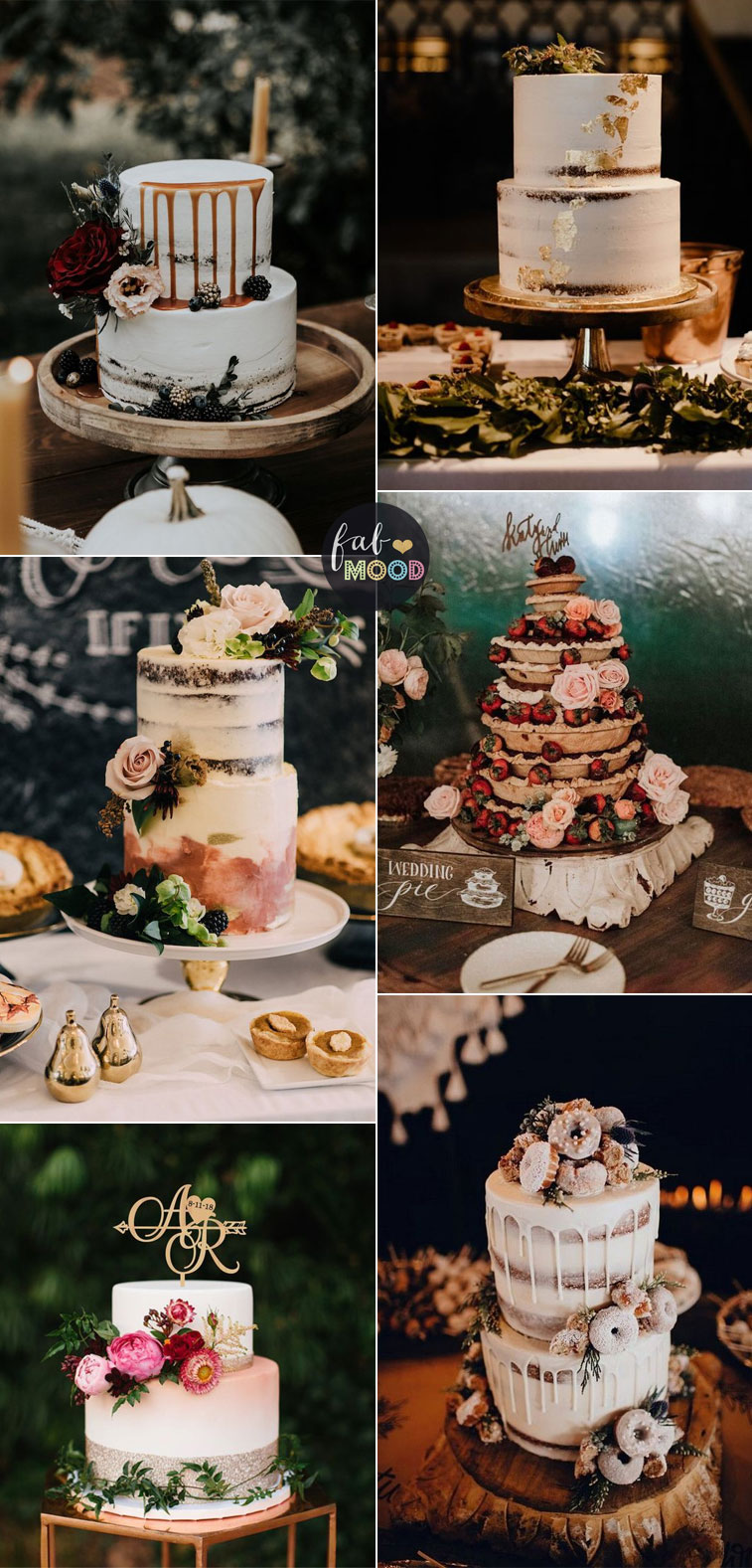 Fall Wedding Cake Ideas - Rustic wedding cake #weddingcake #cake #fallwedding