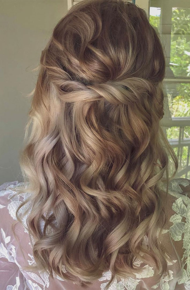 Best Half Up Half Down Hairstyles For Everyday To Special Occasion 1 Fab Mood Wedding Colours Wedding Themes Wedding Colour Palettes