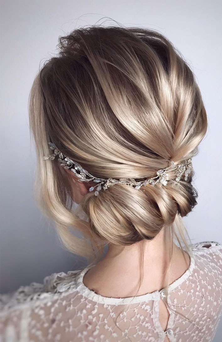 The Fabulous updo hairstyles for weddings - undone wedding hair #hairstyle #bridehair #wedding #updo #highbun messy updo hairstyle ideas