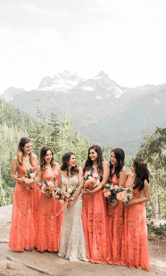 9 Living Coral Bridesmaid Dresses { Pantone Color Of The Year 2019 } bridesmaid dress , peach bridesmaid dress , orange bridesmaid dresses #pantone #summer #summerwedding #bridesmaiddresses