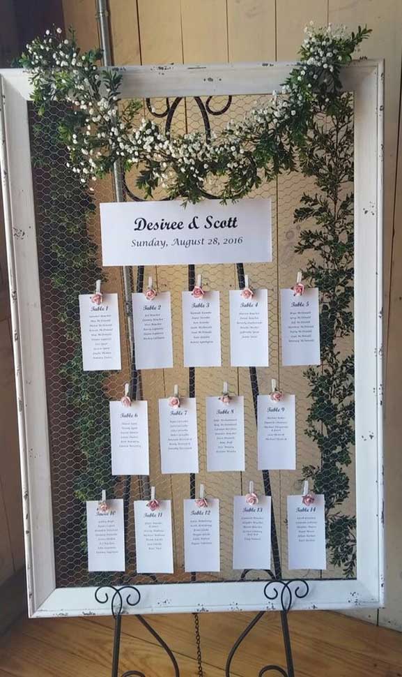 Vintage Window Seating Chart