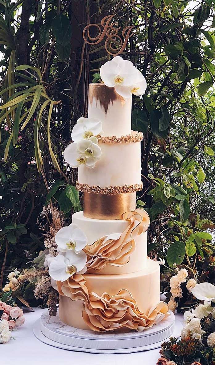 22 The most beautiful wedding cakes with floral -  wedding cake ideas #weddingcake #wedding #cakeideas wedding cake with flowers