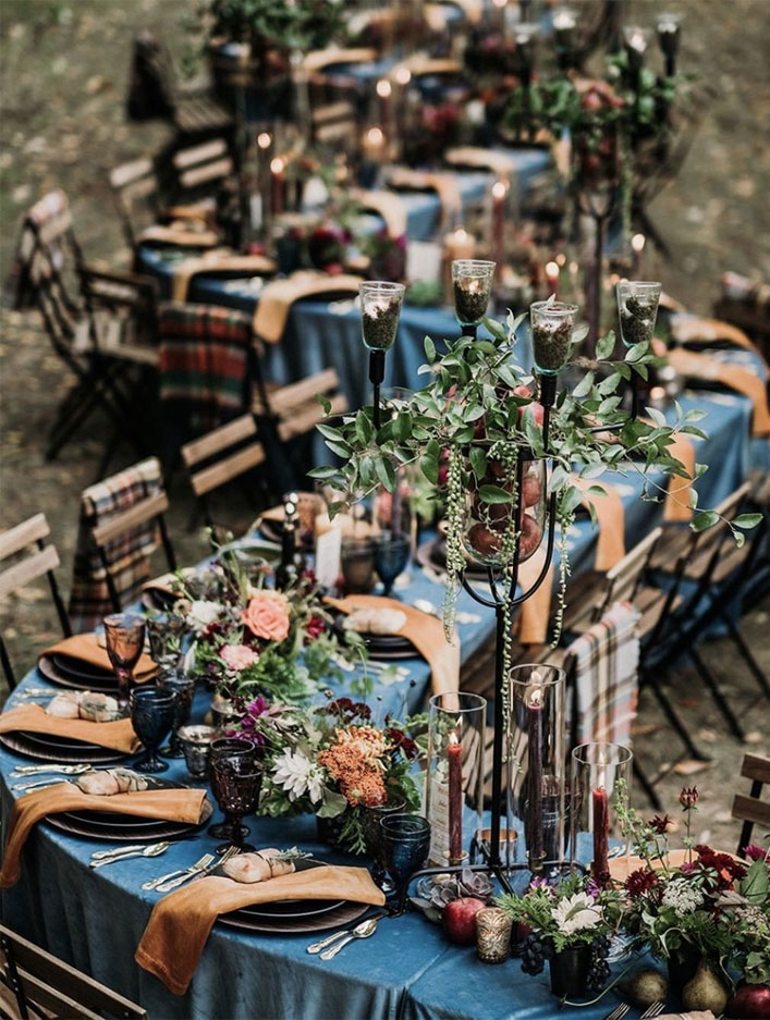 Wedding Tablescape - Autumn wedding table decor ideas #weddingtable #reception #autumn