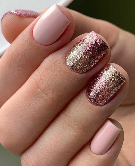 100 Beautiful Wedding Nail Art Ideas For Your Big Day - pink nail with ...