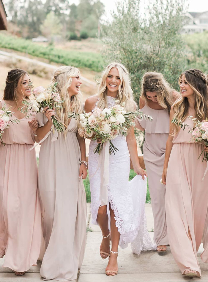 pink bridesmaid dresses , bridesmaid dresses , spring wedding , wedding colors #bridesmaiddresses