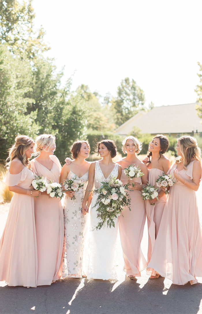 pink bridesmaid dresses , bridesmaid dresses , spring wedding , wedding colors #bridesmaiddresses