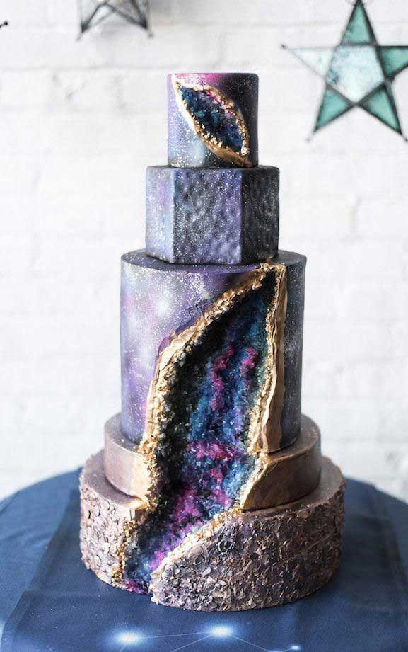 celestial wedding theme, celestial wedding cake