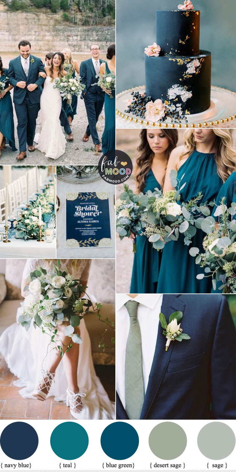 summer wedding colors, navy blue sage wedding colors, wedding colours , sage and teal wedding colors, wedding color combos 2020, summer wedding color ideas 2020, navy blue and sage wedding #sage #navyblue #weddingcolor color palette , wedding color palette