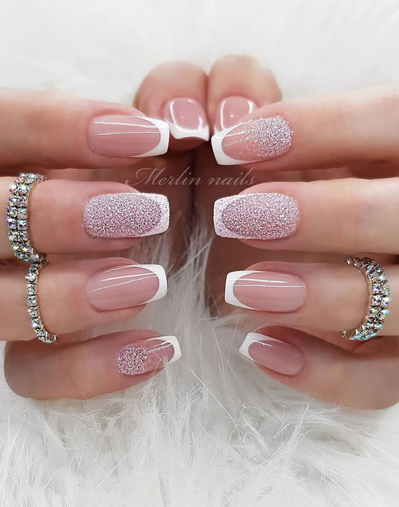 french tip nails, french tip nail ideas, french tip nails, nail , nail designs, french nails , nails 2020