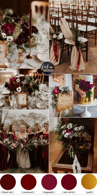 Deep Red Color For Urban Timeless meets Elegant Wedding 1 - Fab Mood ...