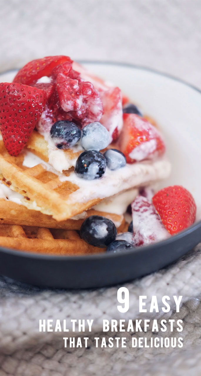 healthy breakfast, waffle with fruit breakfast, healthy breakfast ideas #breakfastideas #healthybreakfast