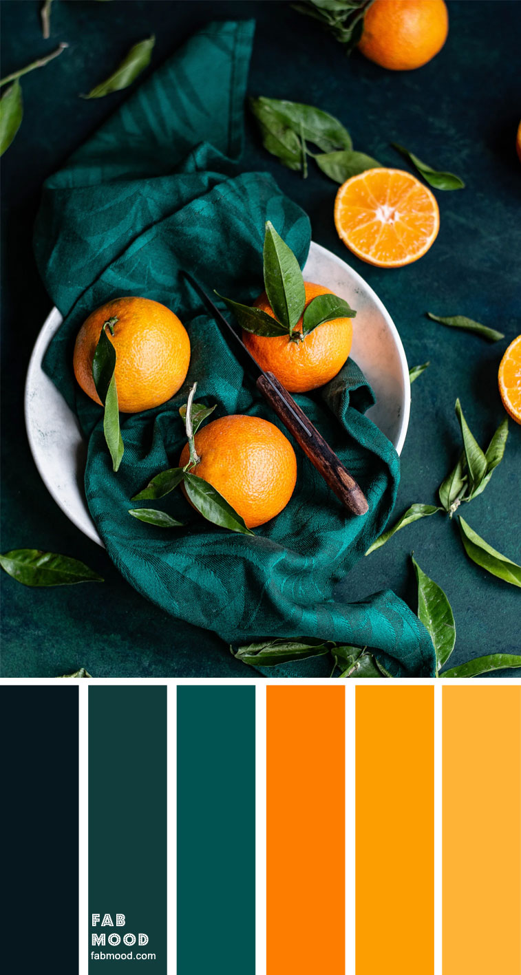 color inspiration, color palette, mood board, color palette , orange and teal #orange #teal #colorpalette #summercolor #color teal and orange color palette