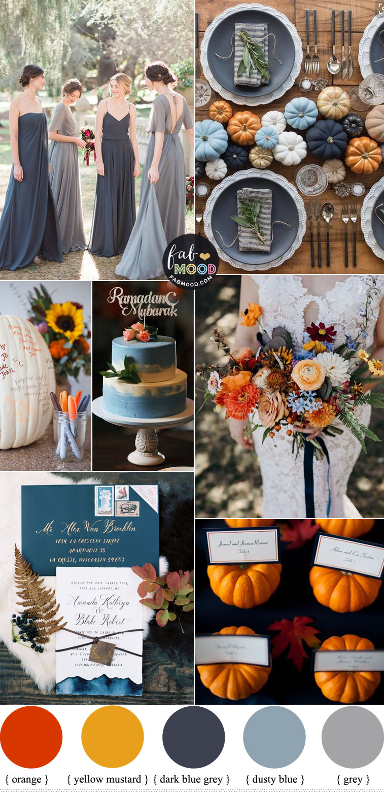 dusty blue and orange wedding, fall wedding color, 2021 wedding trends, wedding colors for 2021 , winter wedding colors 2021, October wedding colors 2021, boho wedding colors 2021, wedding color trends 2022, fall wedding colors 2021, autumn wedding color scheme, autumn wedding 2021, wedding colors 2021