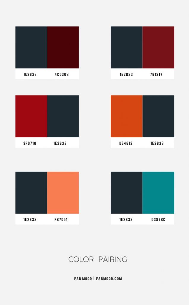 Dark blue and Dark red hue color combos 1 - Fab Mood | Wedding Colours ...
