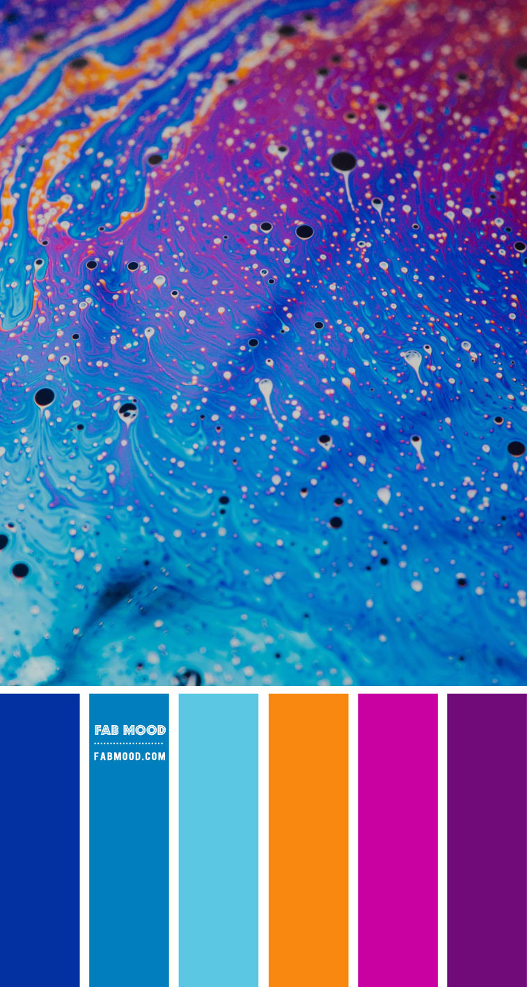 Royal blue, Magenta, Orange and Purple Color Scheme – Color Palette #67