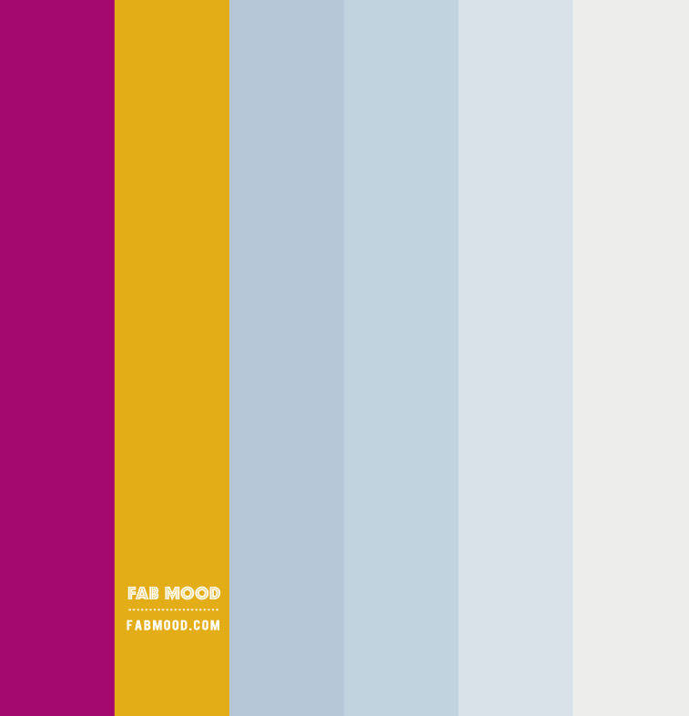 magenta mustard and grey color palette, color combos, color scheme