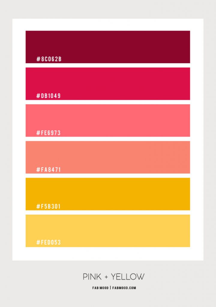 Pink And Yellow Color Scheme Color Palette 53 1 Fab Mood Wedding